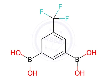 Chemical structure of (5-(Trifluoromethyl)-1,3-phenylene)diboronic acid