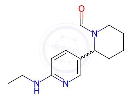 Chemical structure of 2-(6-(Ethylamino)pyridin-3-yl)piperidine-1-carbaldehyde