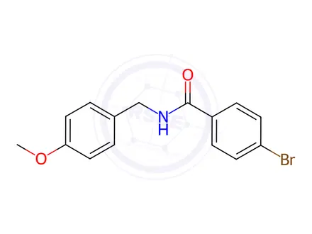 Chemical structure of 4-Bromo-N-(4-methoxybenzyl)benzamide
