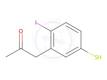 Chemical structure of 1-(2-Iodo-5-mercaptophenyl)propan-2-one