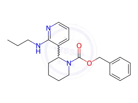Chemical structure of Benzyl 2-(2-(propylamino)pyridin-3-yl)piperidine-1-carboxylate
