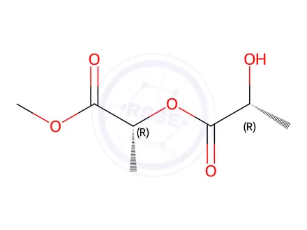 Chemical structure of (R)-1-methoxy-1-oxopropan-2-yl (R)-2-hydroxypropanoate