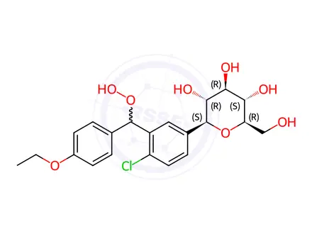 Chemical structure of Dapagliflozin Hydroperoxide Impurity