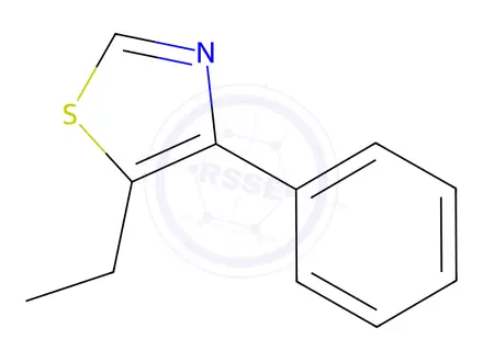 Chemical structure of Thiazole, 5-ethyl-4-phenyl-