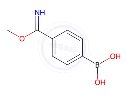 Chemical structure of (4-(Imino(methoxy)methyl)phenyl)boronic acid
