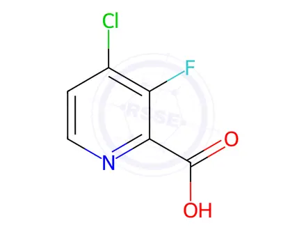 Chemical structure of 4-chloro-3-fluoropyridine-2-carboxylic acid