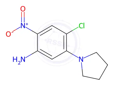 Chemical structure of 4-Chloro-2-nitro-5-(pyrrolidin-1-yl)aniline