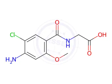Chemical structure of N-Des(2-diethylamino) Metoclopramide Acetic Acid