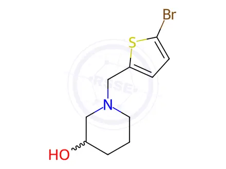 Chemical structure of 1-((5-Bromothiophen-2-yl)methyl)piperidin-3-ol