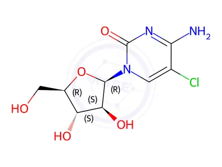Chemical structure of 5-Chloro-1-(β-D-arabinofuranosyl)cytidine