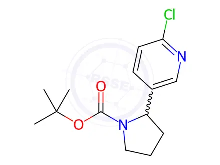 Chemical structure of 2-(6-CHLORO-PYRIDIN-3-YL)-PYRROLIDINE-1-CARBOXYLIC ACID TERT-BUTYL ESTER