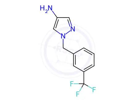 Chemical structure of 1-(3-(Trifluoromethyl)benzyl)-1H-pyrazol-4-amine