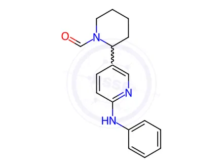 Chemical structure of 2-(6-(Phenylamino)pyridin-3-yl)piperidine-1-carbaldehyde