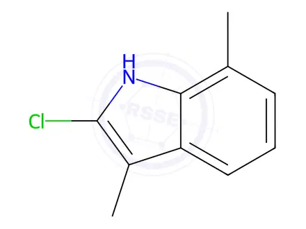 Chemical structure of 2-Chloro-3,7-dimethyl-1H-indole