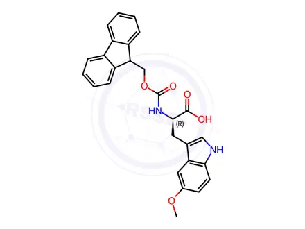 Chemical structure of N-Fmoc-5-methoxy-D-tryptophan