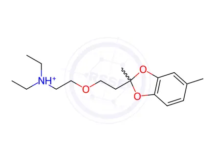 Chemical structure of 1,3-BENZODIOXOLE, 2-(2-(2-(DIETHYLAMINO)ETHOXY)ETHYL)-2,5-DIMETHYL-, C ITRATE