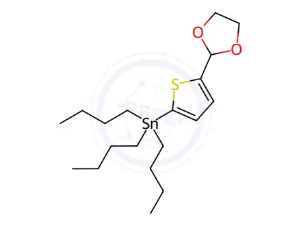 Chemical structure of (5-(1,3-Dioxolan-2-yl)thiophen-2-yl)tributylstannane