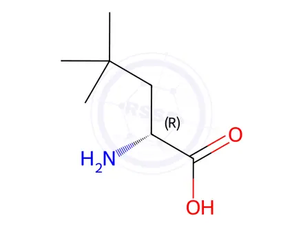 Chemical structure of (R)-2-Amino-4,4-dimethylpentanoic acid