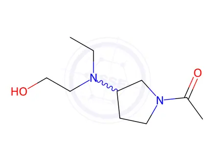 Chemical structure of 1-(3-(Ethyl(2-hydroxyethyl)amino)pyrrolidin-1-yl)ethanone
