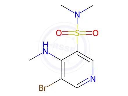 Chemical structure of 5-Bromo-N,N-dimethyl-4-(methylamino)pyridine-3-sulfonamide