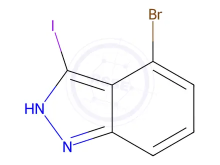 Chemical structure of 4-Bromo-3-iodoindazole