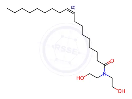 Chemical structure of Diethanololeamide