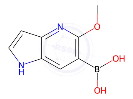 Chemical structure of (5-Methoxy-1H-pyrrolo[3,2-b]pyridin-6-yl)boronic acid