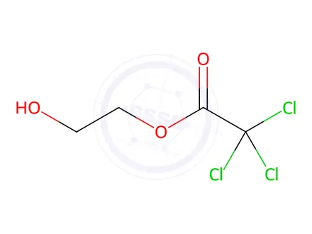 Chemical structure of Acetic acid, trichloro-, 2-hydroxyethyl ester