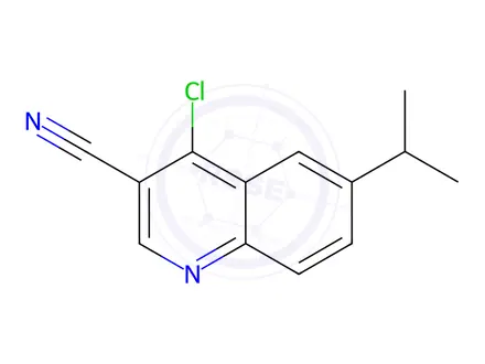 Chemical structure of 4-4-Chloro-6-isopropyl-quinoline-3-carbonitrile