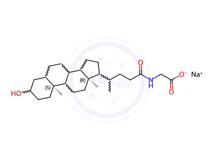 Chemical structure of Glycolithocholic acid sodium salt