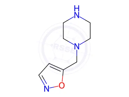 Chemical structure of 1-(1,2-oxazol-5-ylmethyl)piperazine dihydrochloride