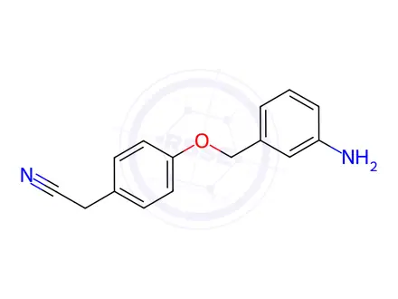 Chemical structure of 2-{4-[(3-aminophenyl)methoxy]phenyl}acetonitrile