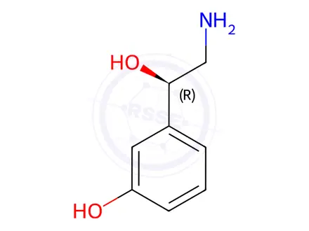 Chemical structure of Phenylephrine Hydrochloride Impurity 1 Monomer (Phenylephrine Hydrochloride EP Impurity A Monomer (R)-Isomer))