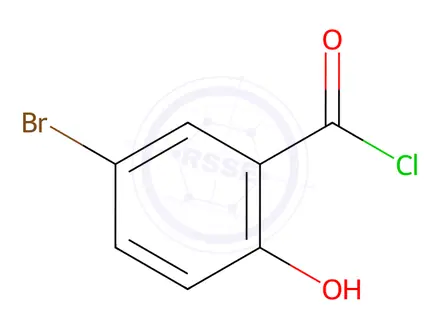 Chemical structure of Benzoyl chloride, 5-broMo-2-hydroxy-
