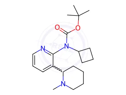 Chemical structure of tert-Butyl cyclobutyl(3-(1-methylpiperidin-2-yl)pyridin-2-yl)carbamate