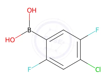 Chemical structure of 4-Chloro-2,5-difluorophenylboronic acid