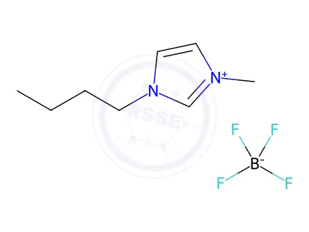 Chemical structure of 1-Butyl-3-methylimidazolium tetrafluoroborate