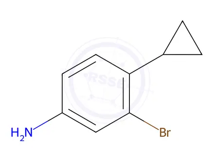 Chemical structure of 3-broMo-4-cyclopropylaniline
