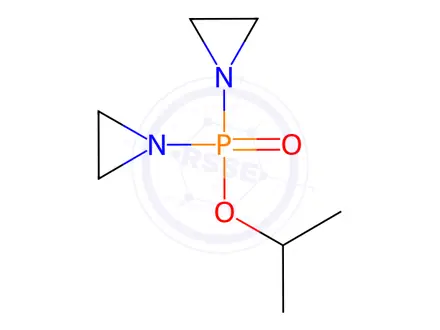 Chemical structure of Bis(1-aziridinyl)phosphinic acid isopropyl ester