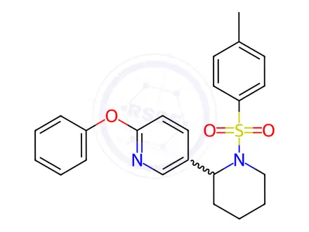 Chemical structure of 2-Phenoxy-5-(1-tosylpiperidin-2-yl)pyridine