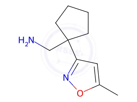 Chemical structure of (1-(5-Methylisoxazol-3-yl)cyclopentyl)methanamine