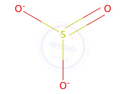 Chemical structure of potassium sulfite