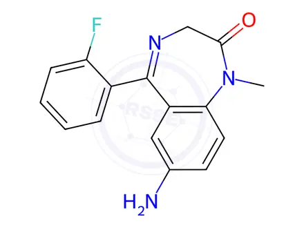 Chemical structure of 7-Amino Flunitrazepam