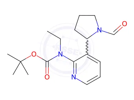 Chemical structure of tert-Butyl ethyl(3-(1-formylpyrrolidin-2-yl)pyridin-2-yl)carbamate