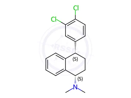 Chemical structure of Sertraline Dimethyl Impurity HCl