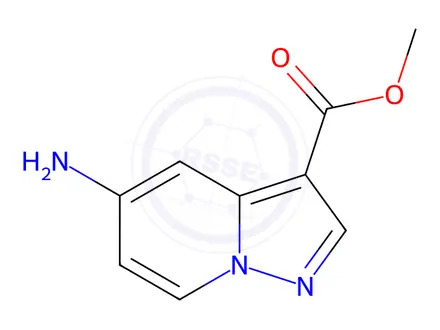 Chemical structure of methyl 5-aminopyrazolo[1,5-a]pyridine-3-carboxylate