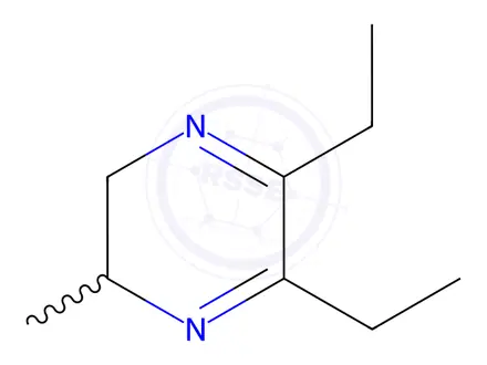 Chemical structure of 5,6-Diethyl-2-methyl-2,3-dihydropyrazine