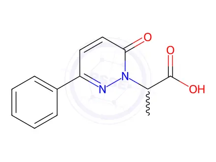 Chemical structure of 2-(6-Oxo-3-phenyl-1,6-dihydropyridazin-1-yl)propanoic acid