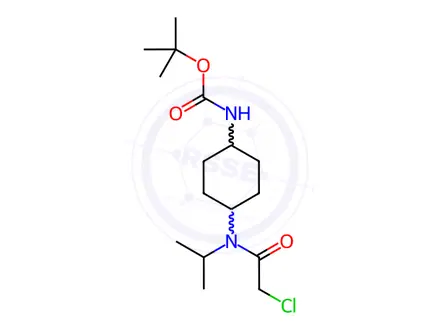 Chemical structure of tert-Butyl (4-(2-chloro-N-isopropylacetamido)cyclohexyl)carbamate