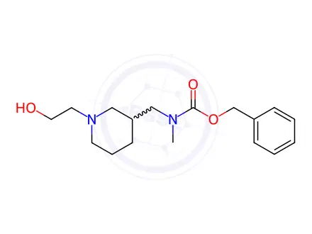 Chemical structure of Benzyl ((1-(2-hydroxyethyl)piperidin-3-yl)methyl)(methyl)carbamate